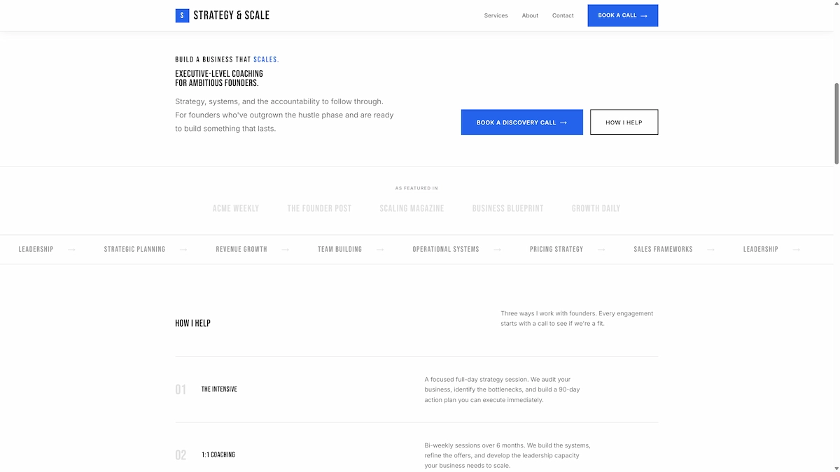 Strategy & Scale website preview